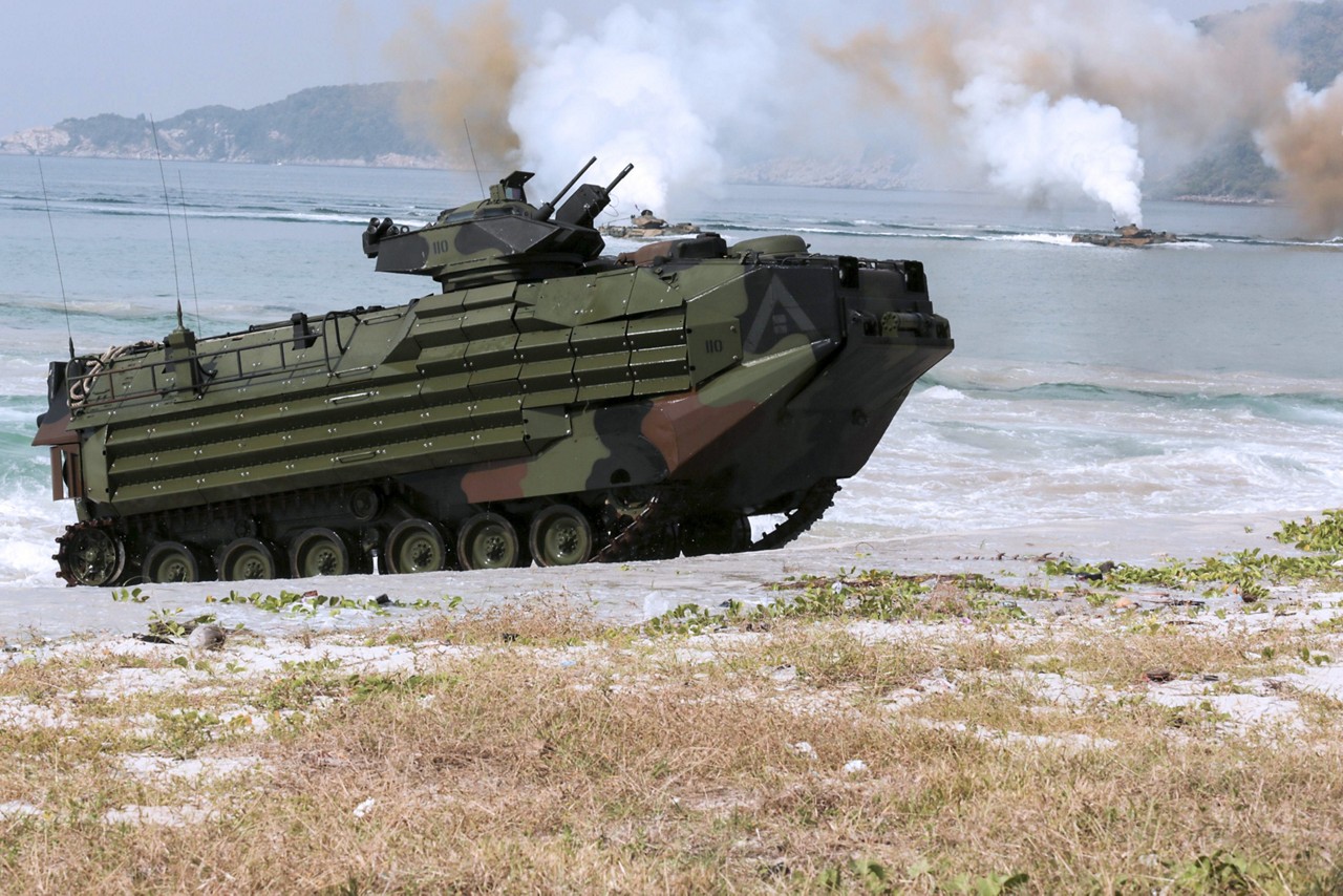 Tank piloted by Marines in MAGTF MOS field.