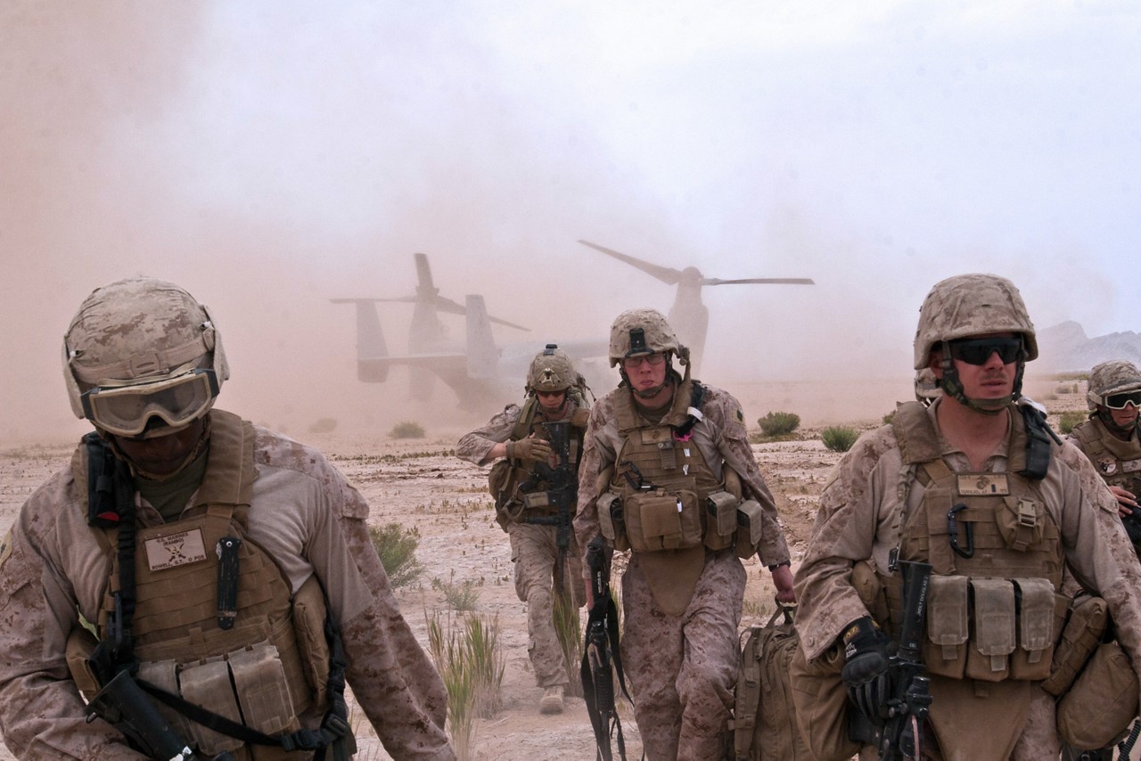 Marines in Afghanistan during a mission to defeat Al-Qaeda.
