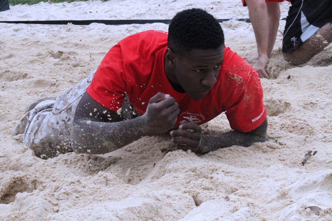 Marine going through training to become an officer.